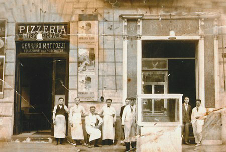 Old pizzeria in Naples, Italy — the original